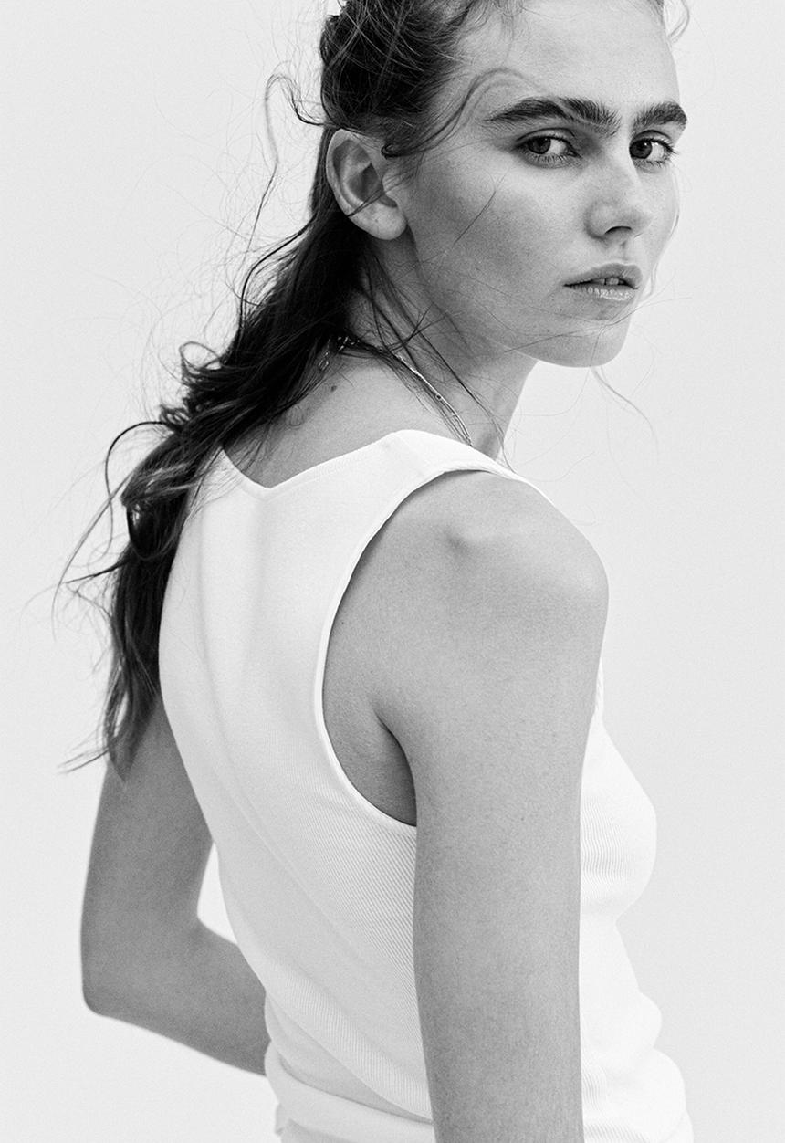 H&M - Lace-detail top - white