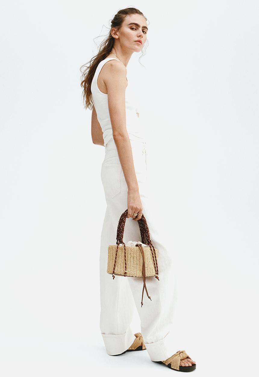 H&M - Lace-detail top - white