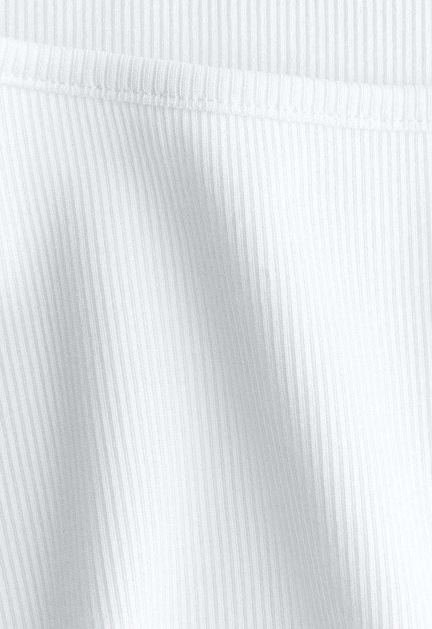 H&M - Ribbed cotton T-shirt - white