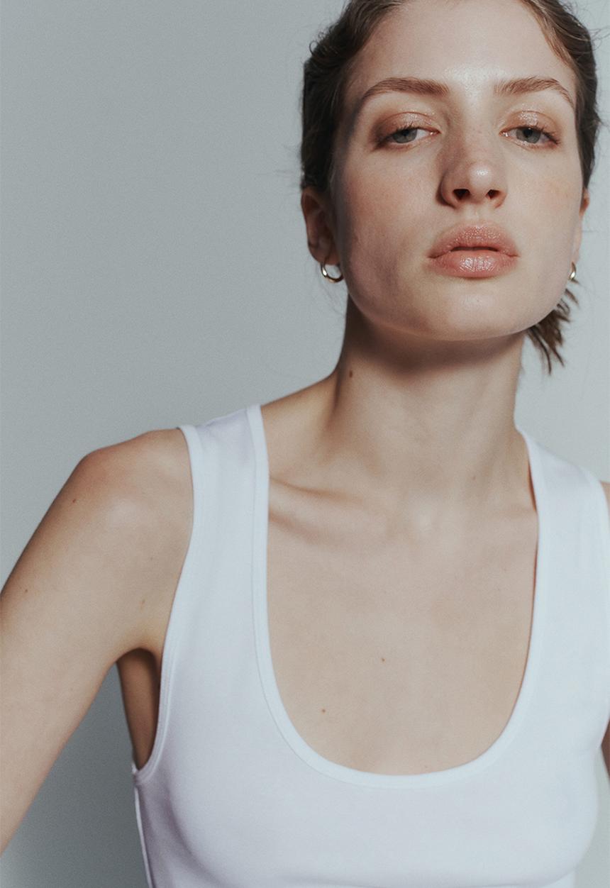 H&M - Cotton vest top - white