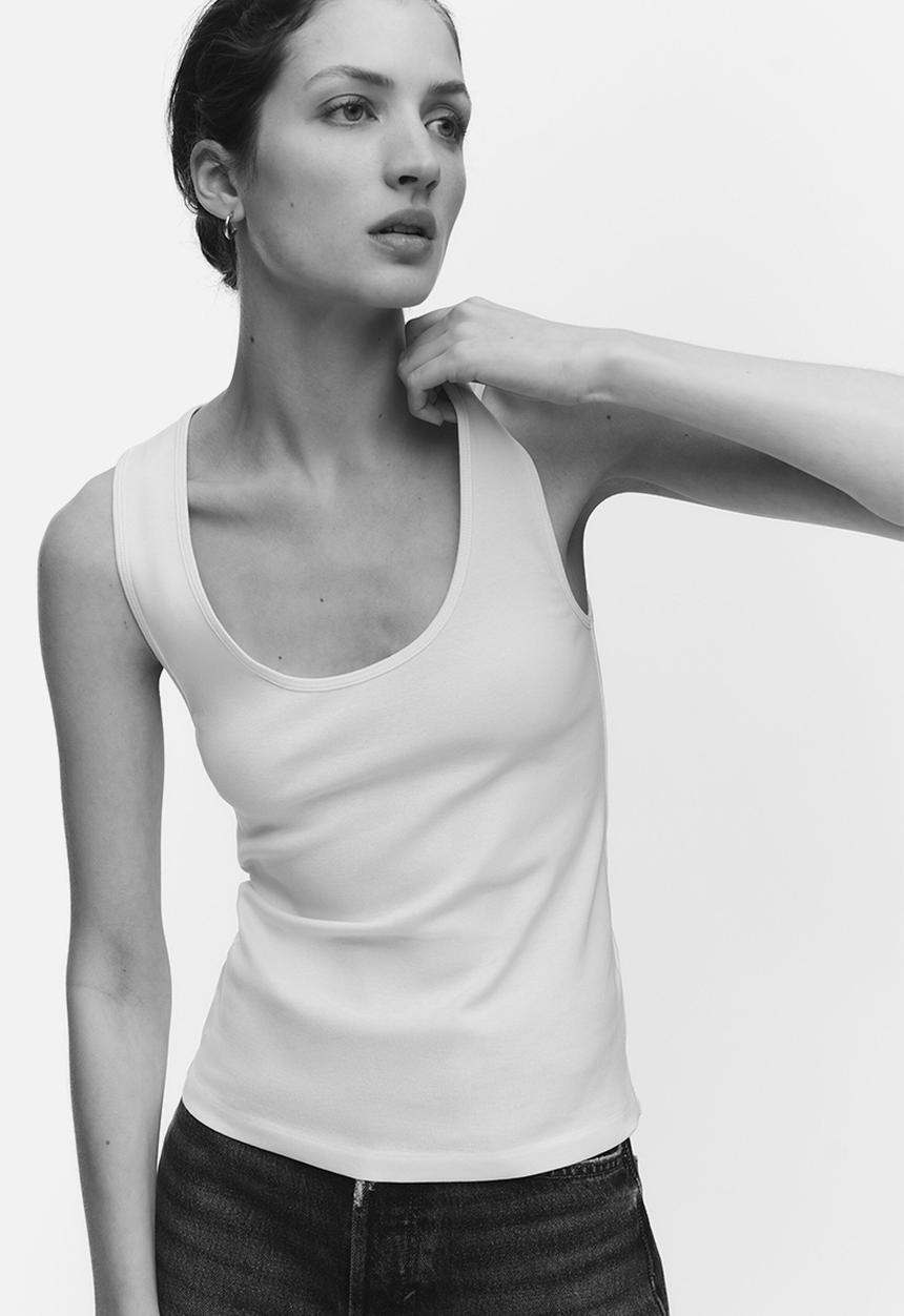 H&M - Cotton vest top - white