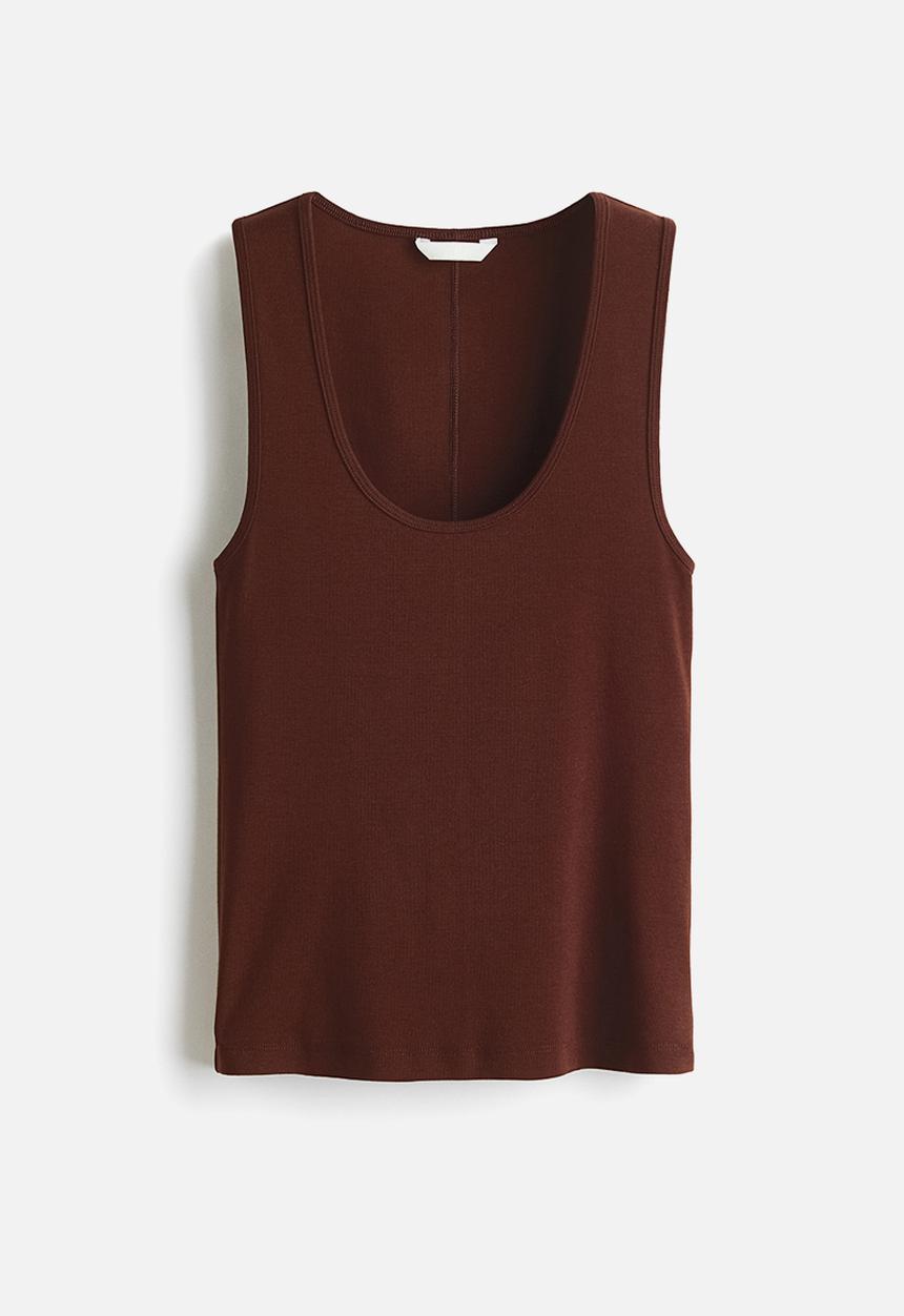 H&M - Cotton vest top - brown