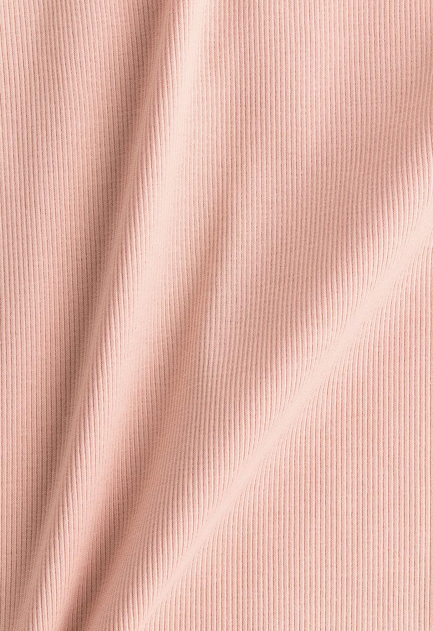 H&M - Ribbed cotton strappy top - light pink