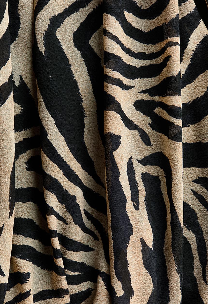 H&M - Chiffon top - beige/zebra print