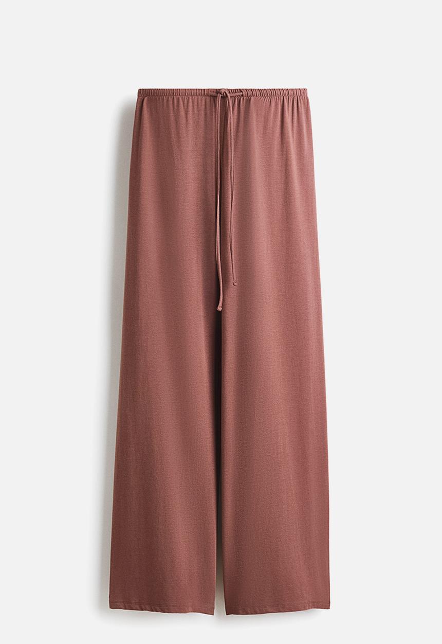 H&M - Viscose-blend pyjama bottoms - dark dusty pink