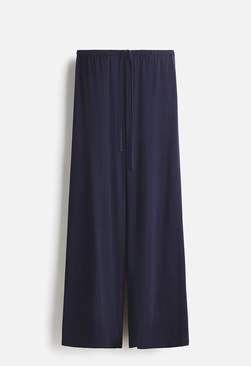 H&M - Viscose-blend pyjama bottoms - dark blue