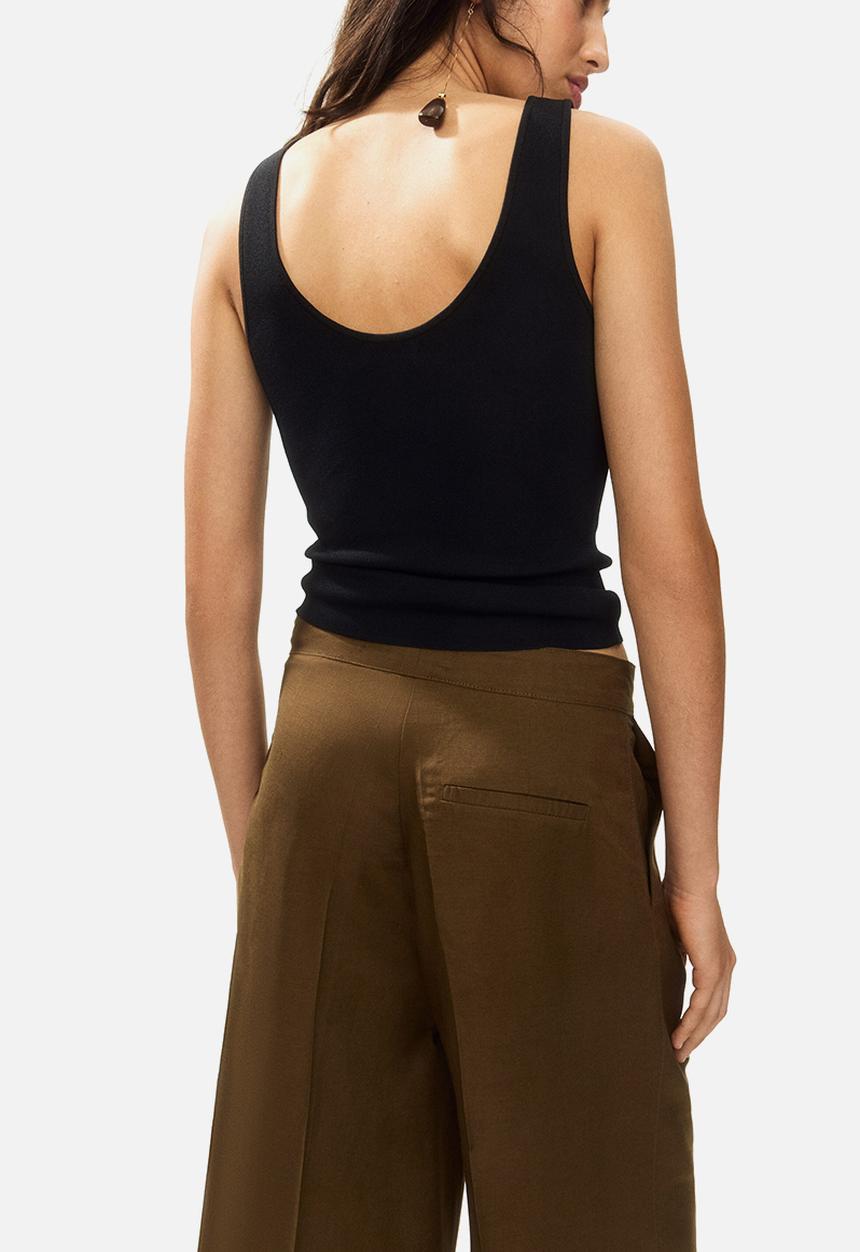 H&M - Ankle-length linen-blend trousers - brown