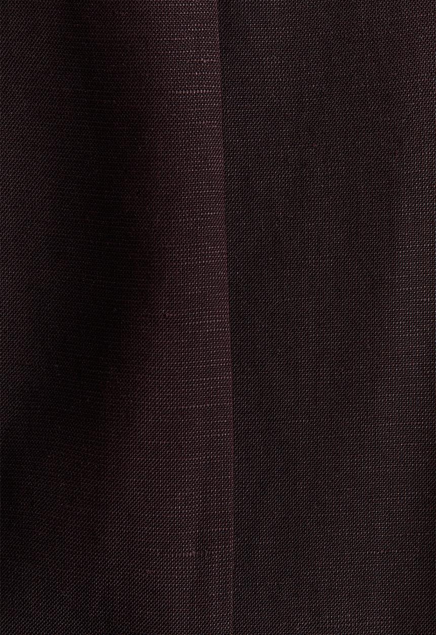 H&M - Ankle-length linen-blend trousers - dark plum purple