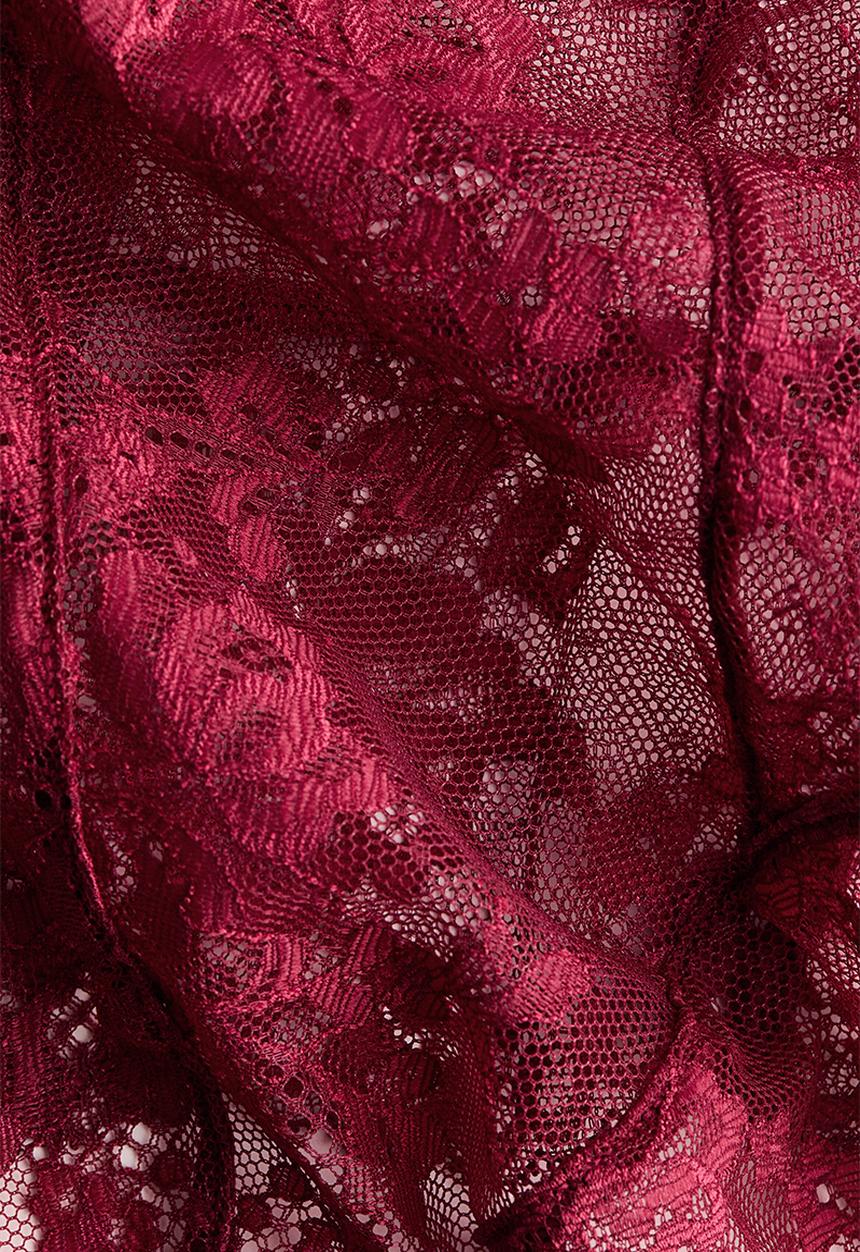 H&M - Lace body - dark red