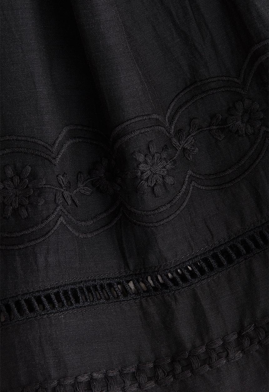 H&M - Puff-sleeved blouse - black