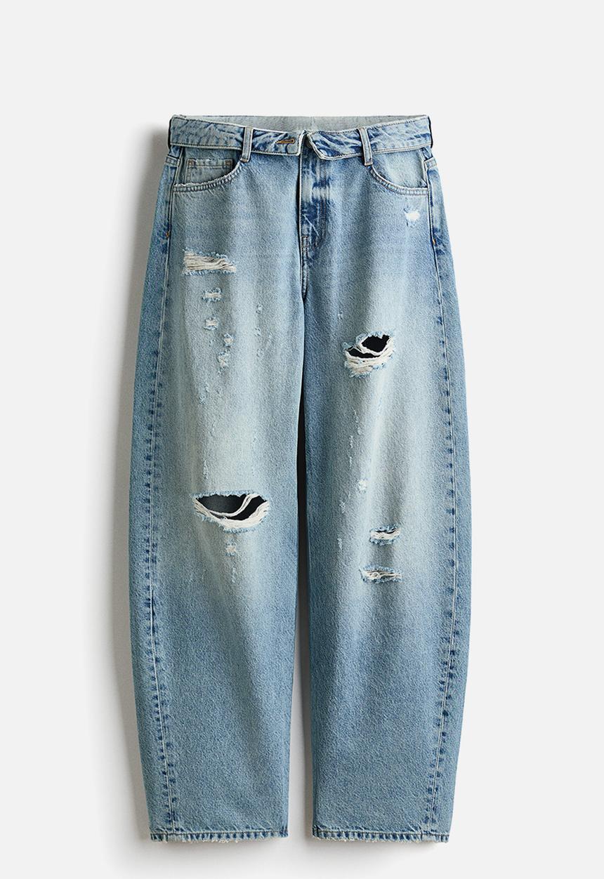 H&M - Barrel regular waist jeans - denim blue