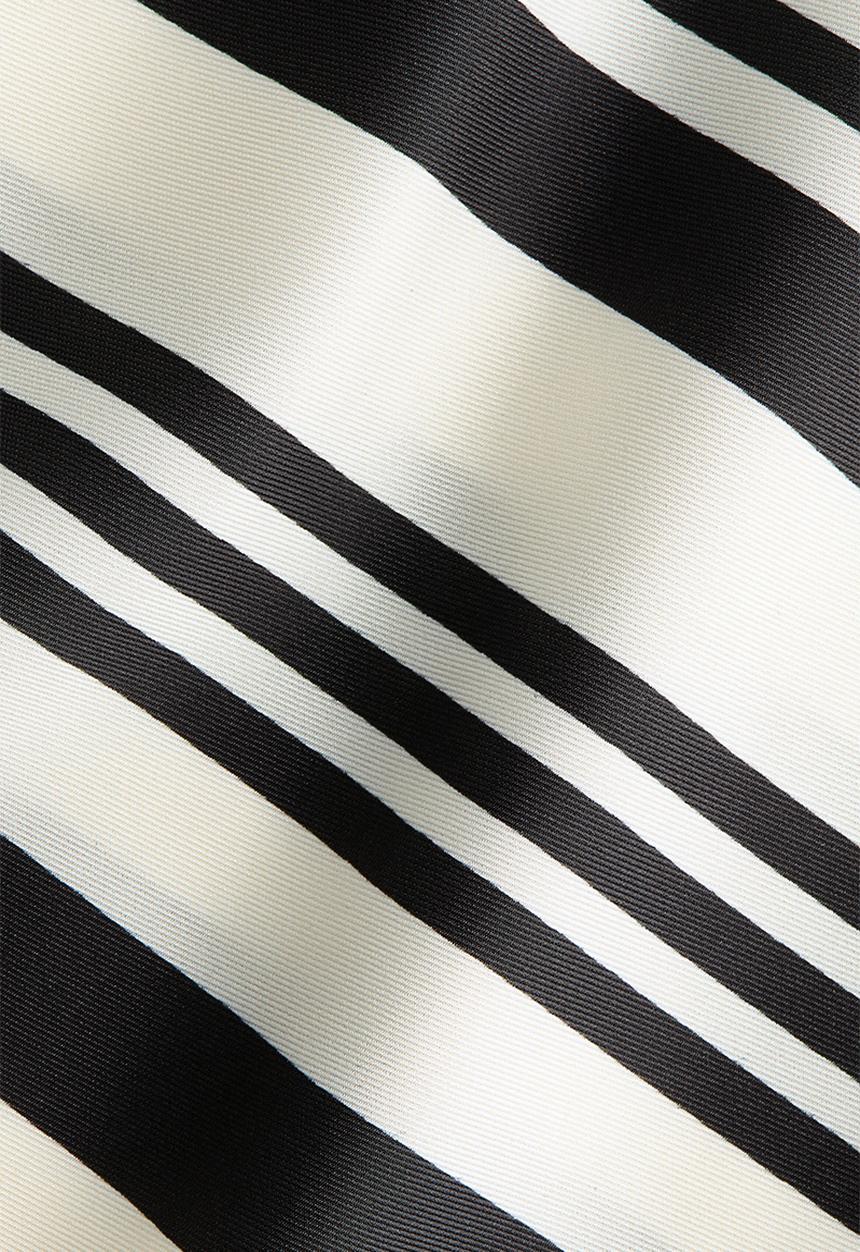 H&M - Scarf-look one-shoulder top - cream/striped