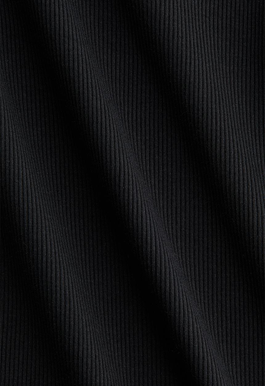 H&M - Ribbed cotton vest top - black