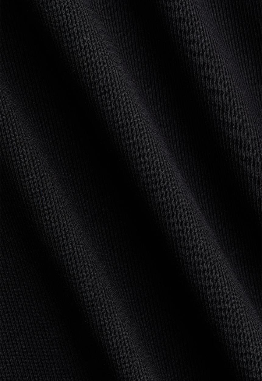 H&M - Ribbed lace-inset top - black