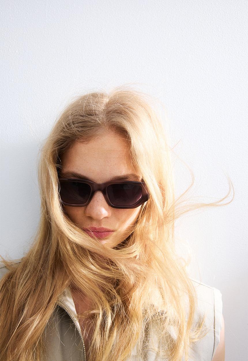 H&M - Rectangular sunglasses - brown/tortoiseshell pattern