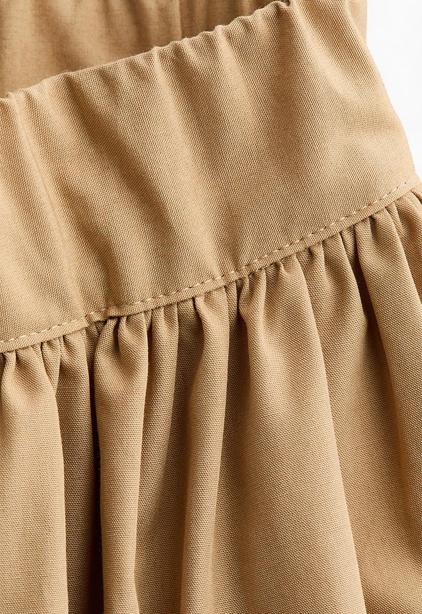 H&M - Bubble-hem cotton shorts - beige