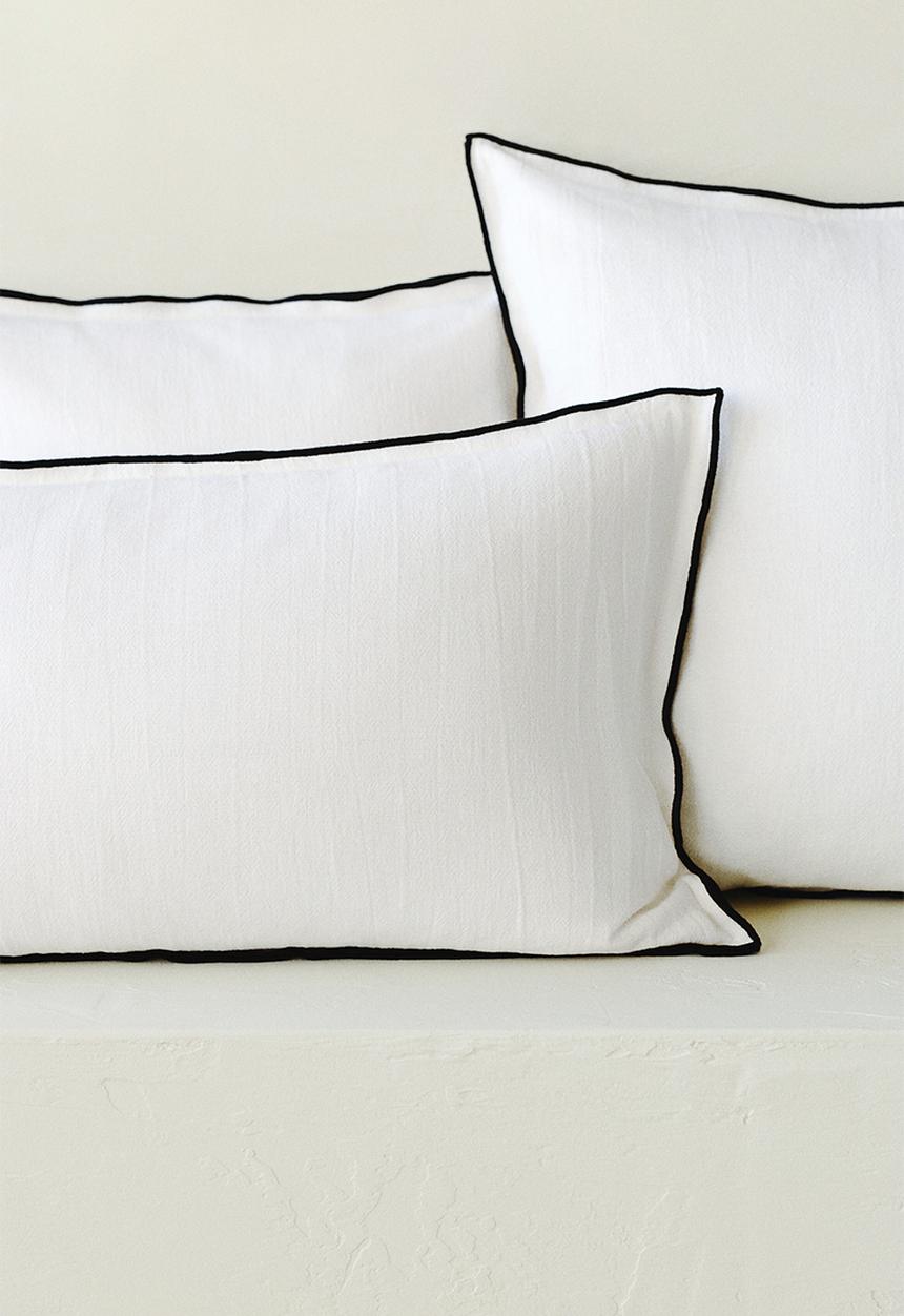 H&M - Linen-blend cushion cover - white