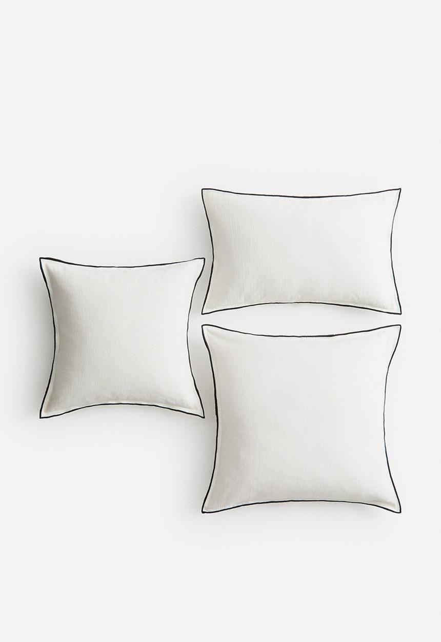 H&M - Linen-blend cushion cover - white