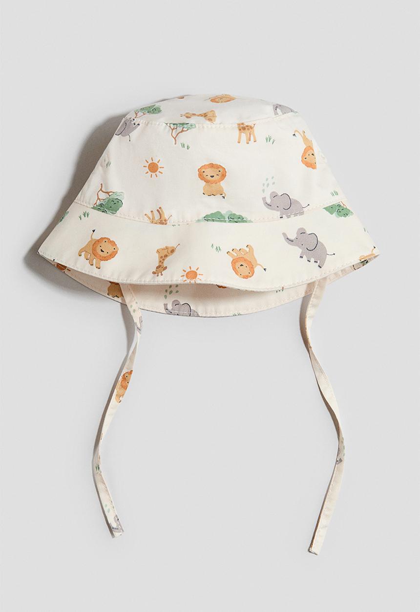H&M - Sun hat - light beige/animals