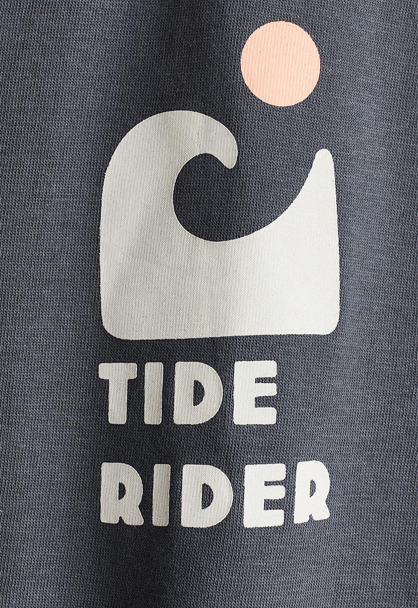 H&M - Printed vest top - dark grey/tide rider
