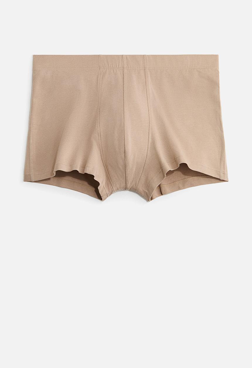 H&M - 3-pack short cotton trunks - beige/brown