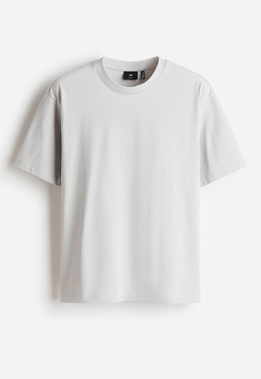 H&M - Coolmax®  relaxed fit t-shirt - light grey marl