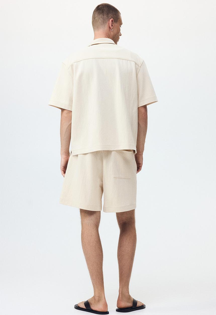 H&M - Relaxed fit interlock shorts - light beige