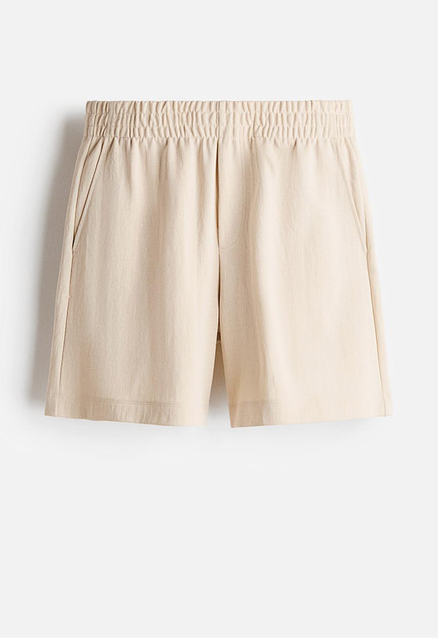 H&M - Relaxed fit interlock shorts - light beige
