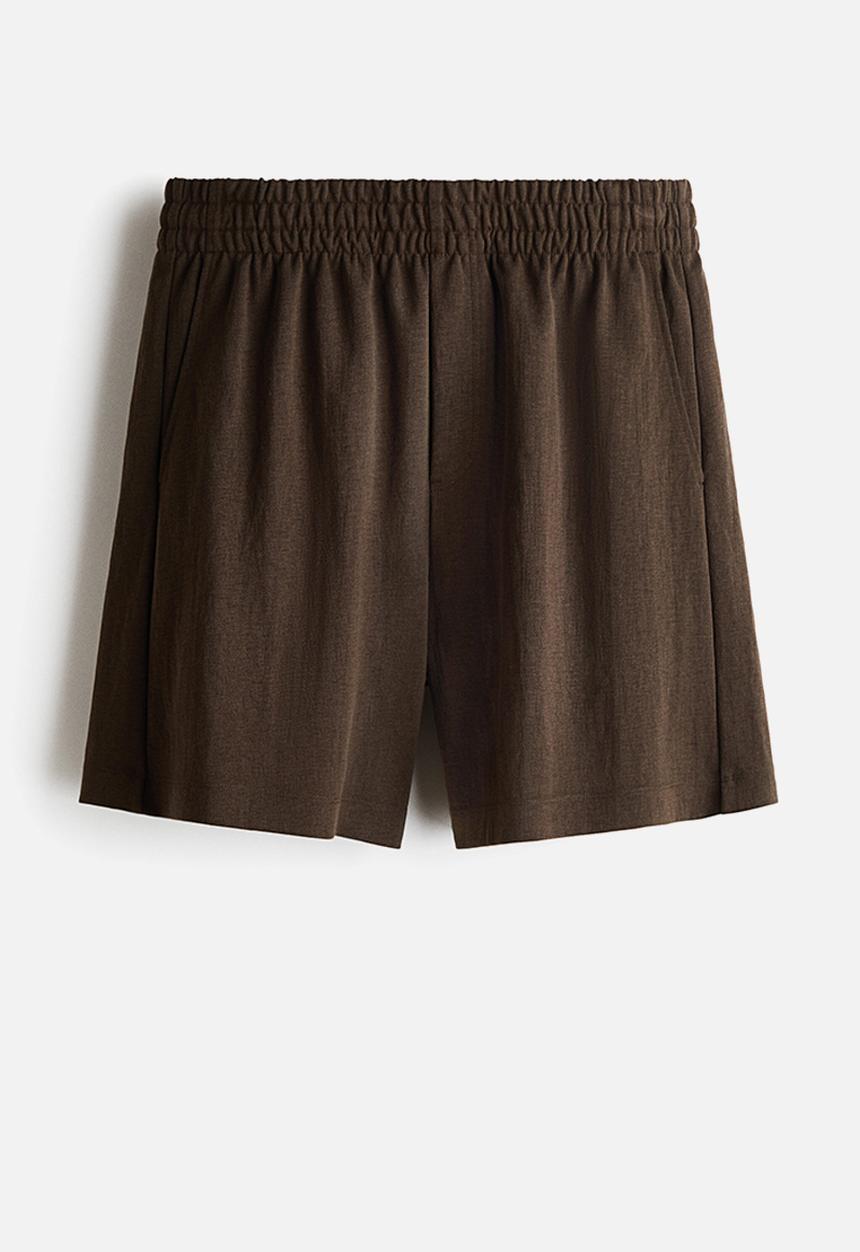 H&M - Relaxed fit interlock shorts - dark khaki green