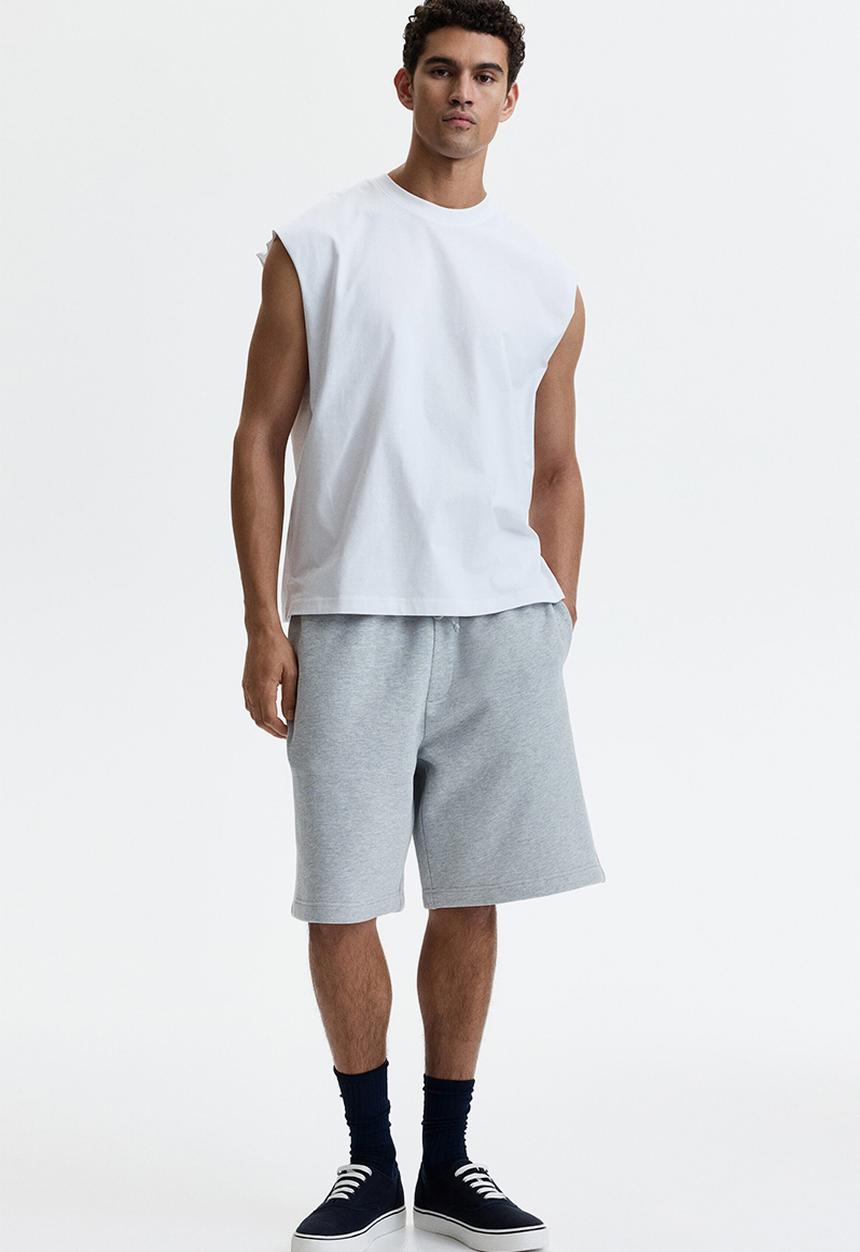 H&M - Relaxed fit cotton vest top - white
