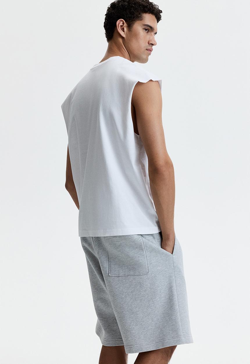 H&M - Relaxed fit cotton vest top - white