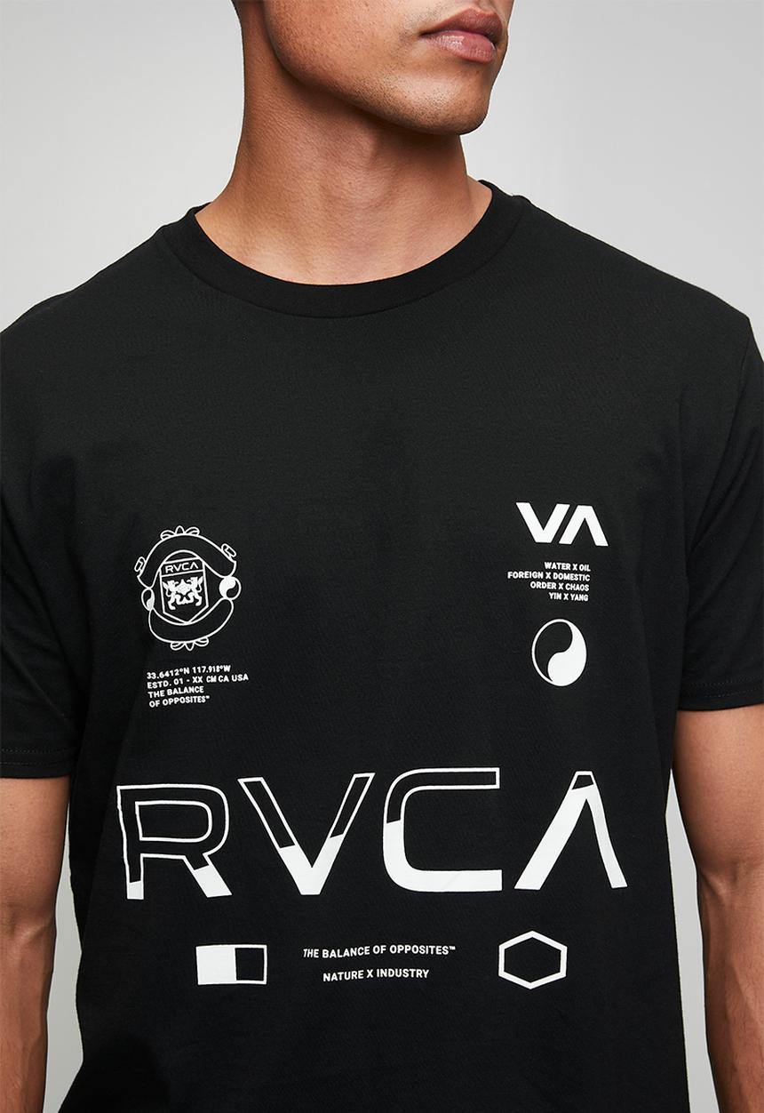 RVCA - SPLIT ALL OVER SS - BLACK