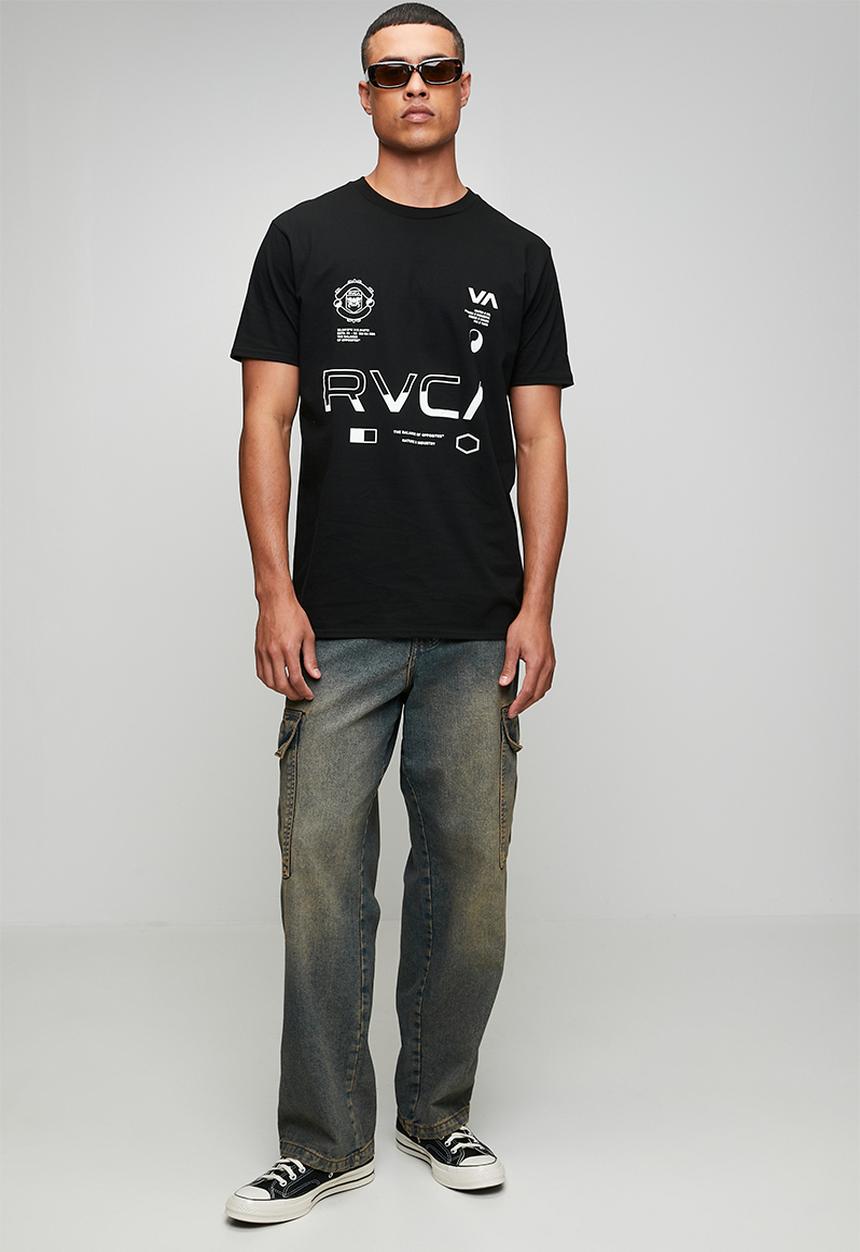RVCA - SPLIT ALL OVER SS - BLACK