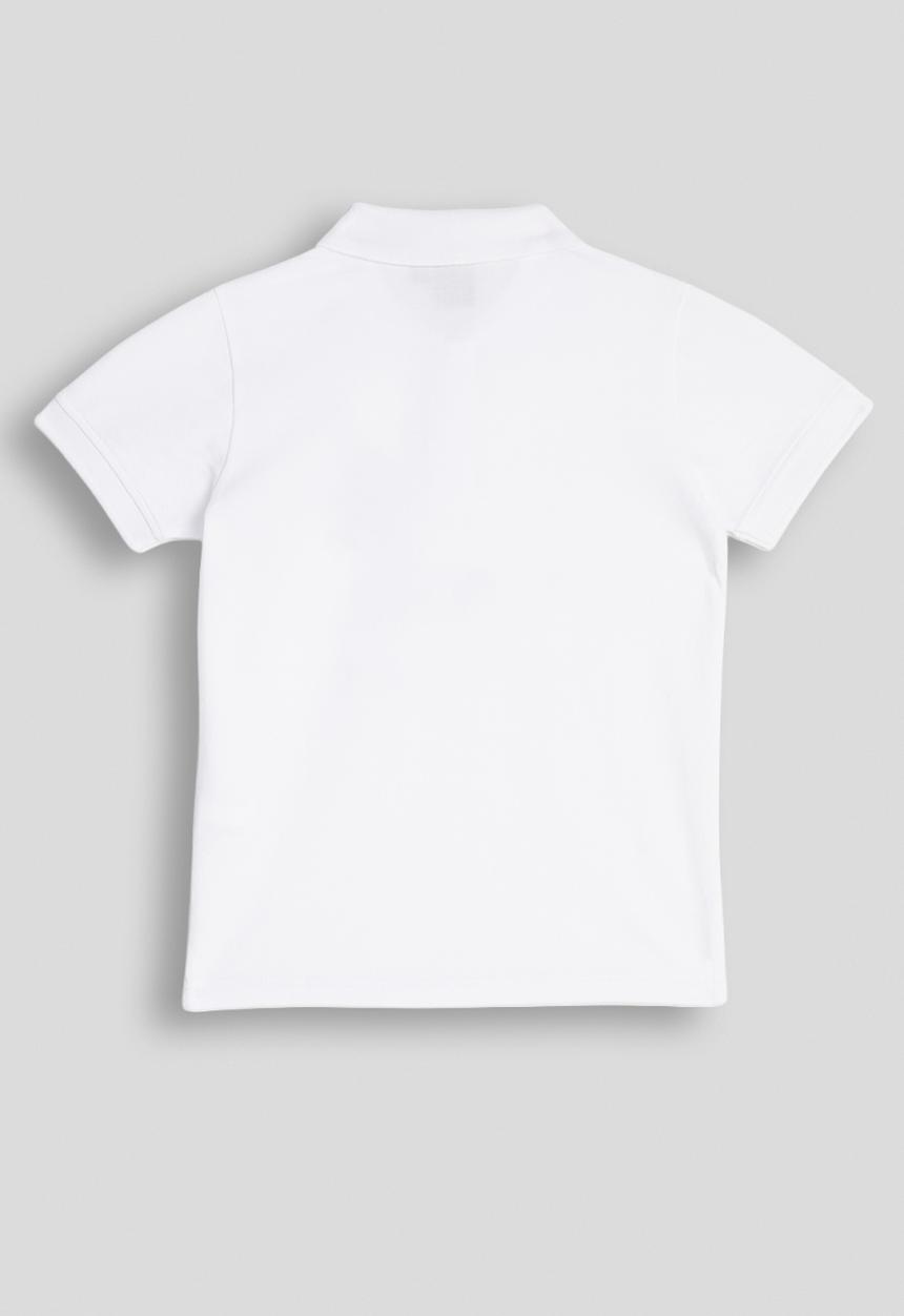 POLO - Boys Andrew Qtr Zip Embroidered Short sleeve Golfer - White