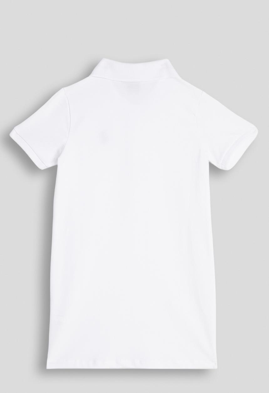 POLO - Girls Dakota Short sleeve Golfer Dress - White