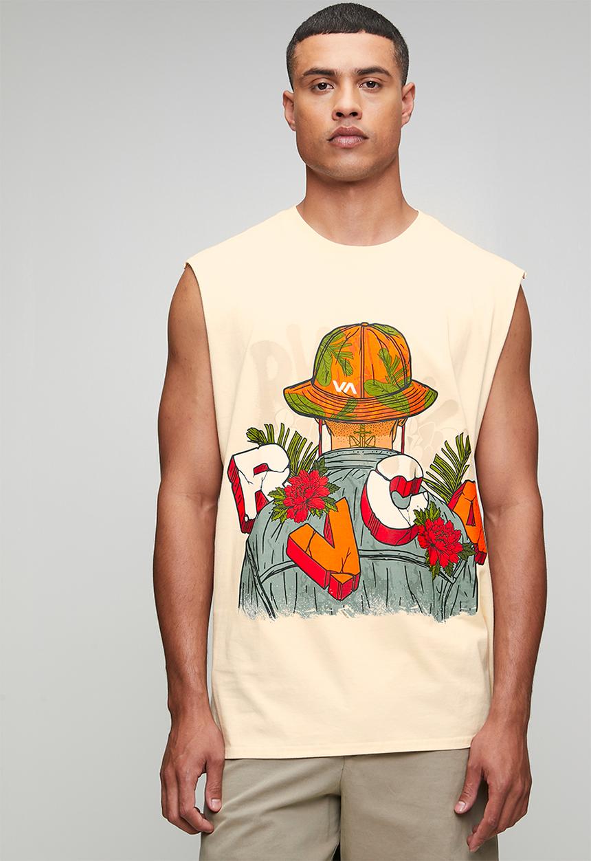 RVCA - Dv urban jungle muscle - cream