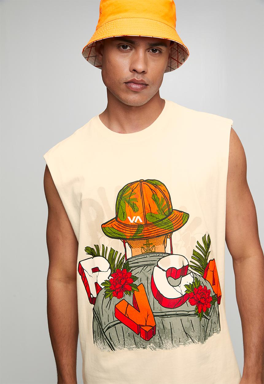 RVCA - Dv urban jungle muscle - cream