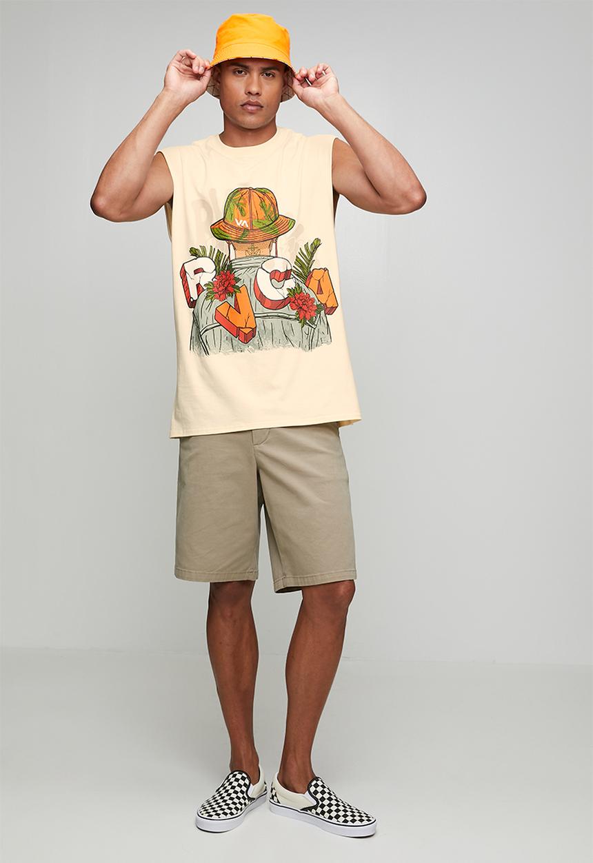 RVCA - Dv urban jungle muscle - cream