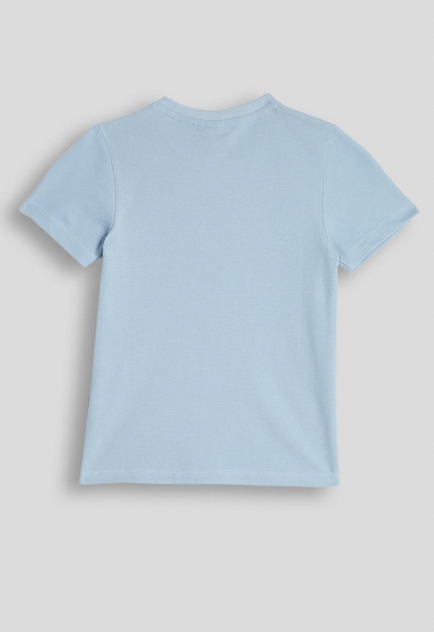 POLO - Boys Ivan Printed Short sleeve Tee - Dusty Blue