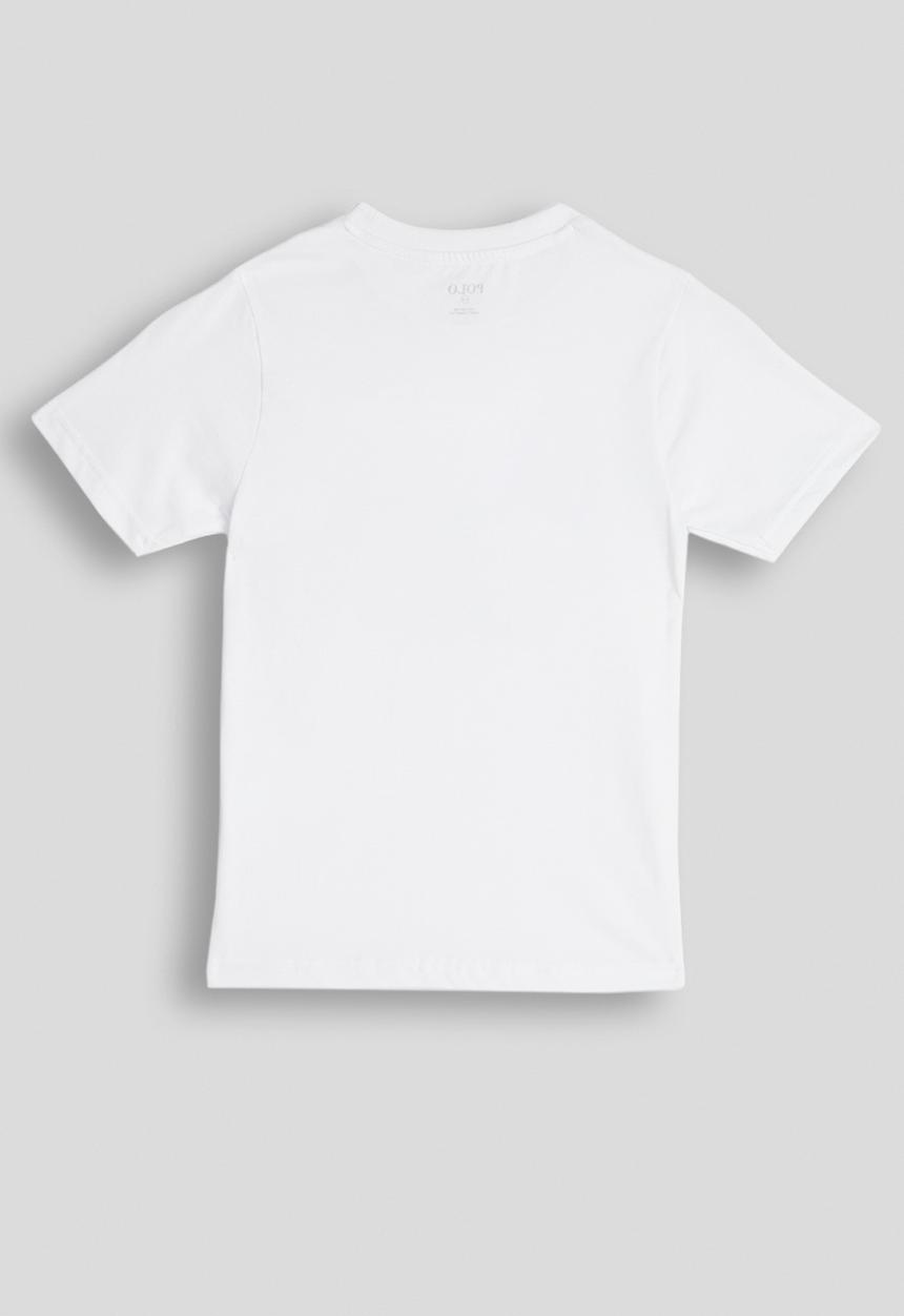 POLO - Boys Bradley Printed Short sleeve Tee - White