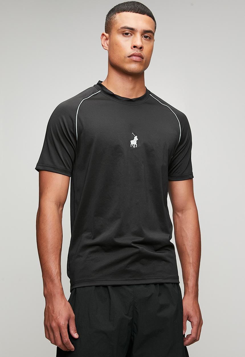 POLO - Mens sport short sleeve tech tee - black