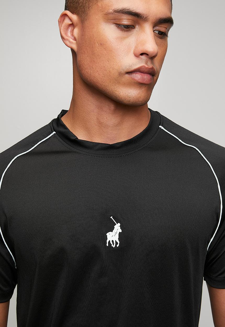 POLO - Mens sport short sleeve tech tee - black