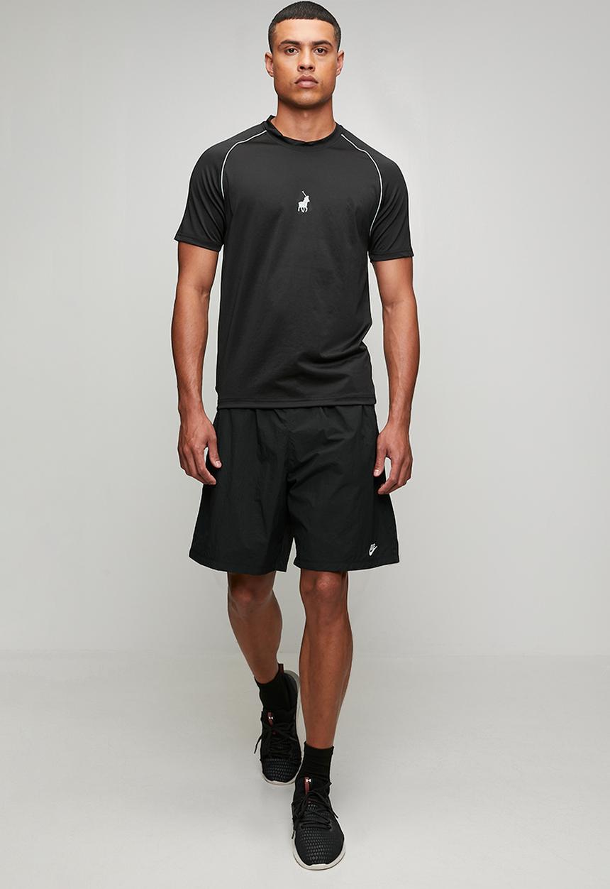 POLO - Mens sport short sleeve tech tee - black