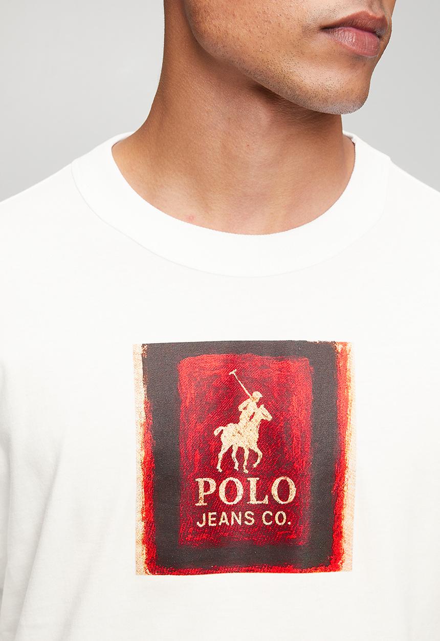 POLO - MENS PJC PAINT BRUSH GRAPHIC TEE - White