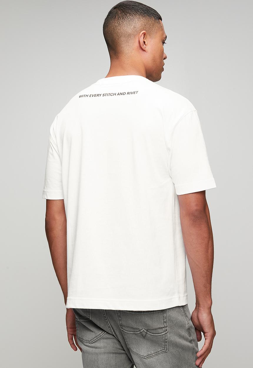 POLO - MENS PJC PAINT BRUSH GRAPHIC TEE - White