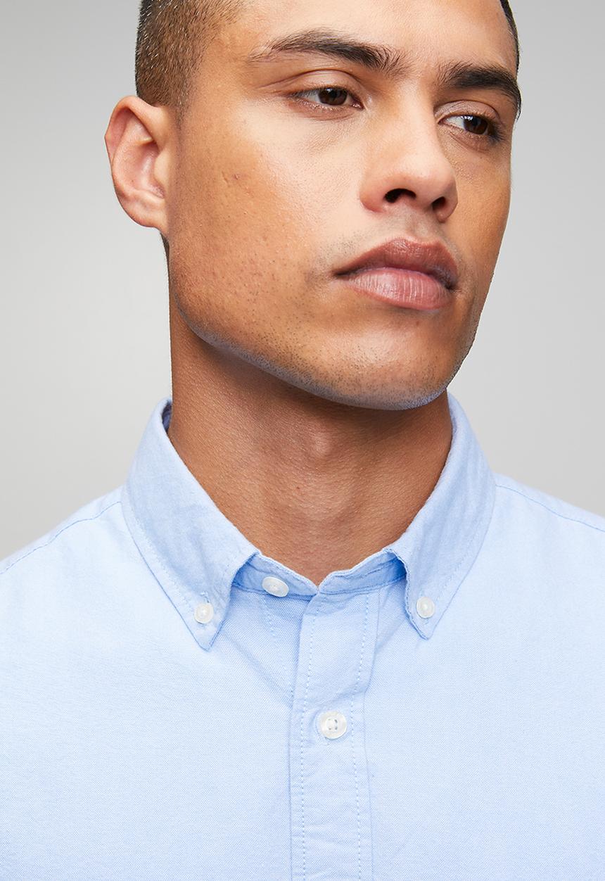 POLO - MENS SS CLASSIC PLAIN OXFORD SHIRT - Blue