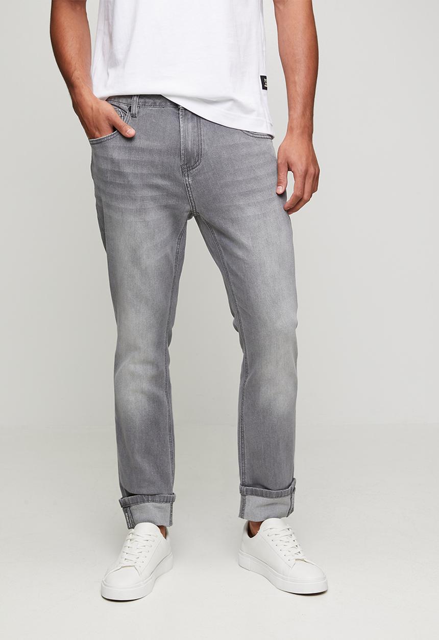 POLO - MENS PJC SLIM LEG DENIM - Grey