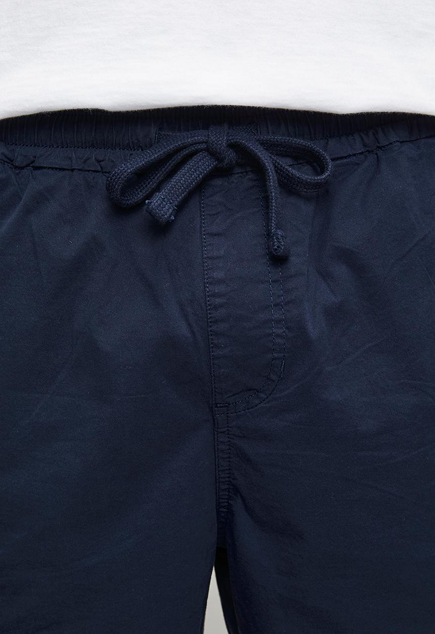 POLO - MENS PEACHED SHORTS ELASTICATED WB - Navy