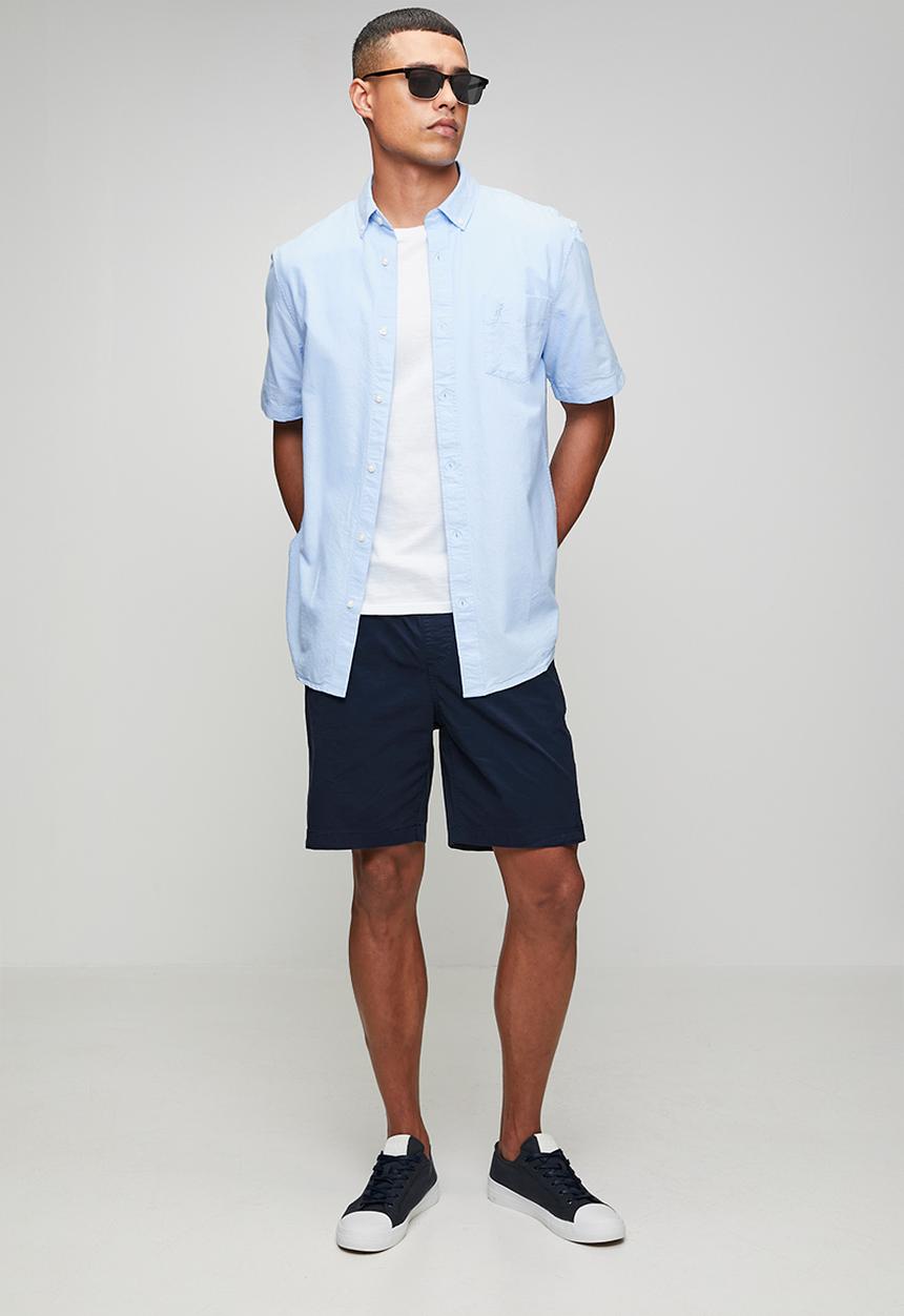 POLO - MENS PEACHED SHORTS ELASTICATED WB - Navy
