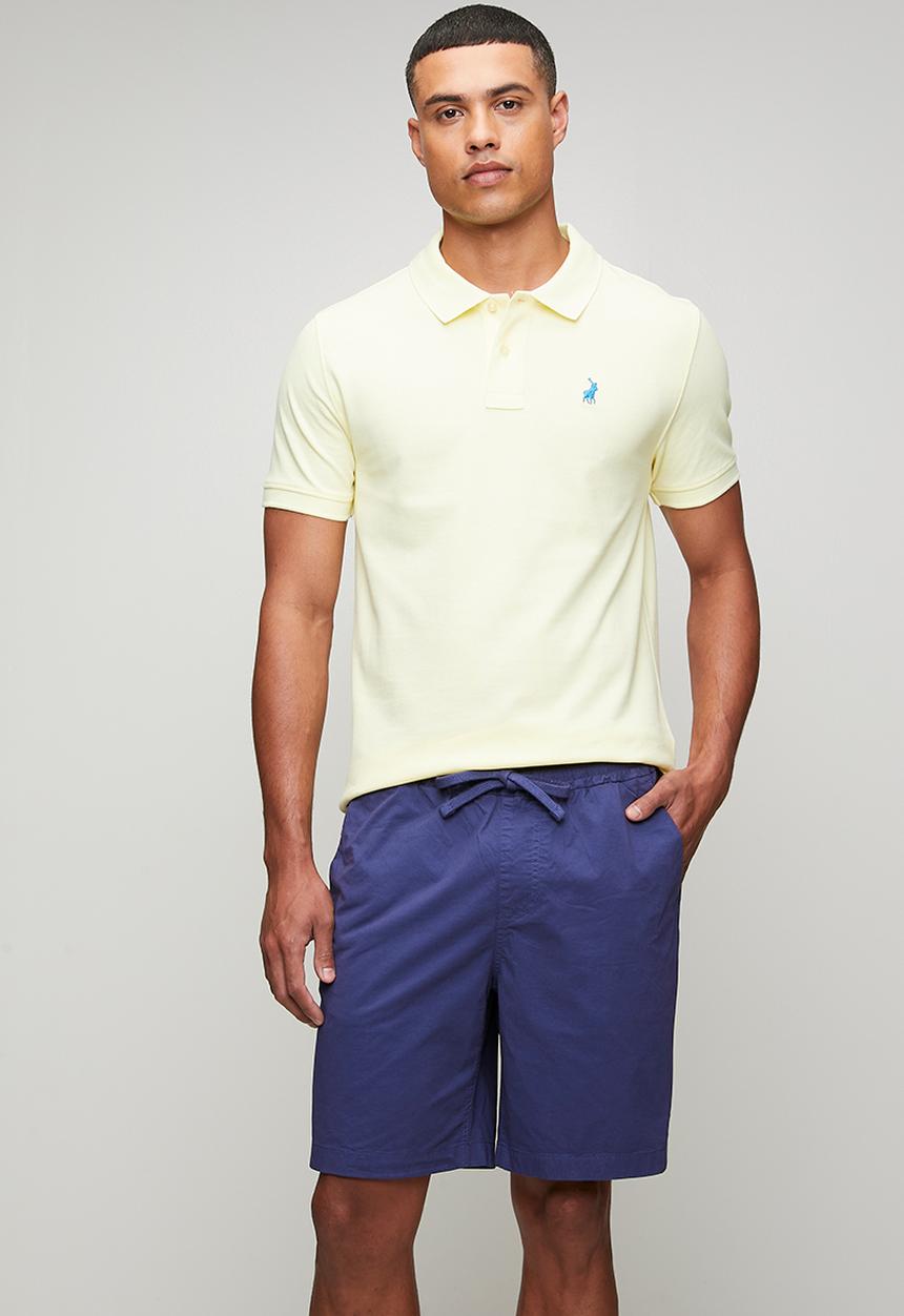 POLO - MENS PEACHED SHORTS ELASTICATED WB - Blue